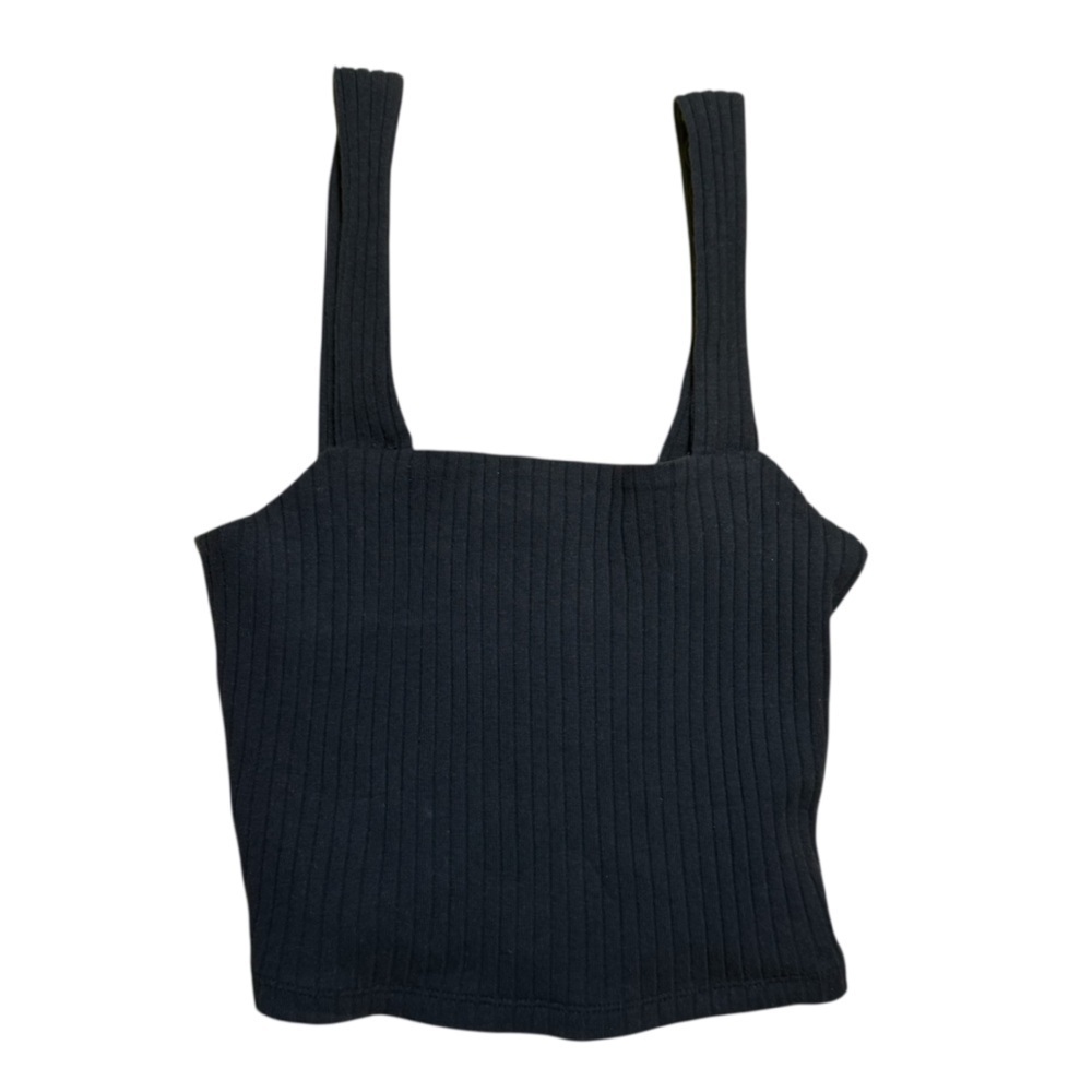 American Eagle Tank Top Ribbed Black Size XS Stretchy Soft
